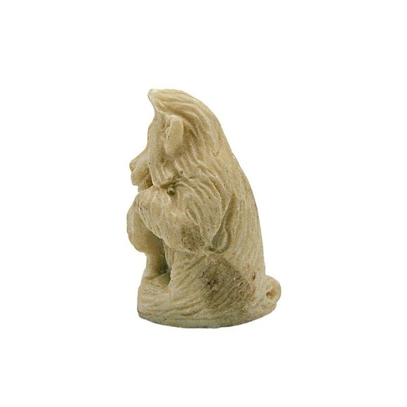 Vintage Small Baboon Monkey Chimp Art Figure Miniature Bone Resin Collectible 2" - Picture 4 of 10